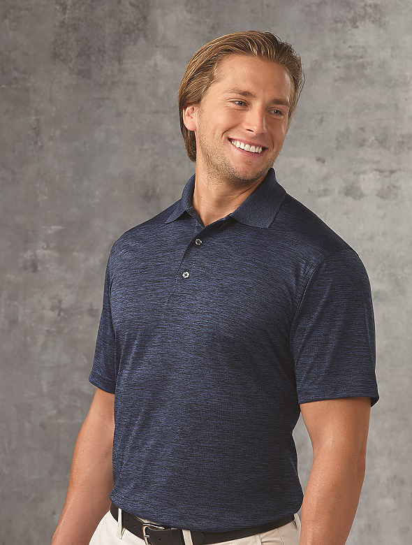 Dakota Striated Heather Polo