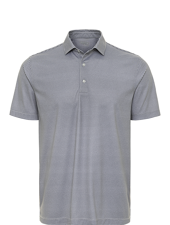 Charcoal Striped Aiken Polo - UPF 30+ main image 0
